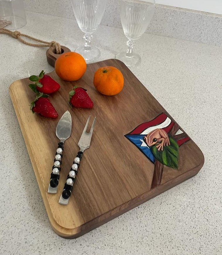 Mi Cocina Puertorriqueña Laser Engraved Maple Cutting Board Puerto Rico  Island Silhouette Flag Multiple Sizes 