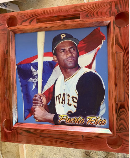 Puerto Rican Custom Domino Table with Roberto Clemente