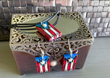 Mi Bandera Caoba/Mahogany Wooden Necklace & Earring Set